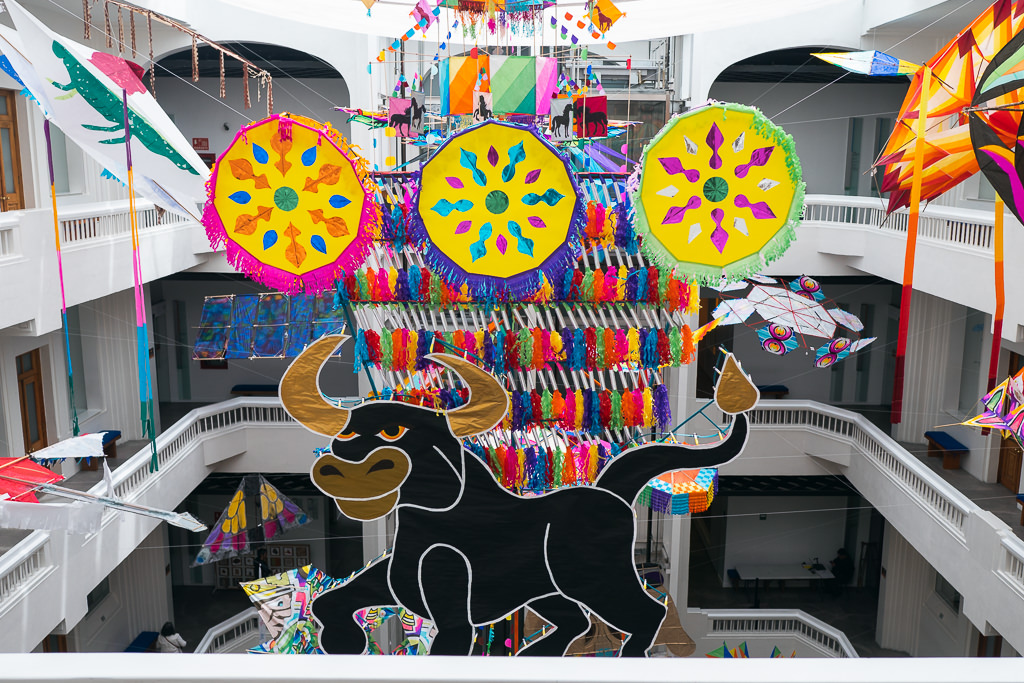 A colorful exhibit in the Museum of Popular Arts, Mexico City